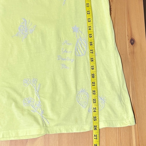 Johnny Was | Embroidered Yellow Scoop Neck Cotton Top | Size M - Picture 10 of 10